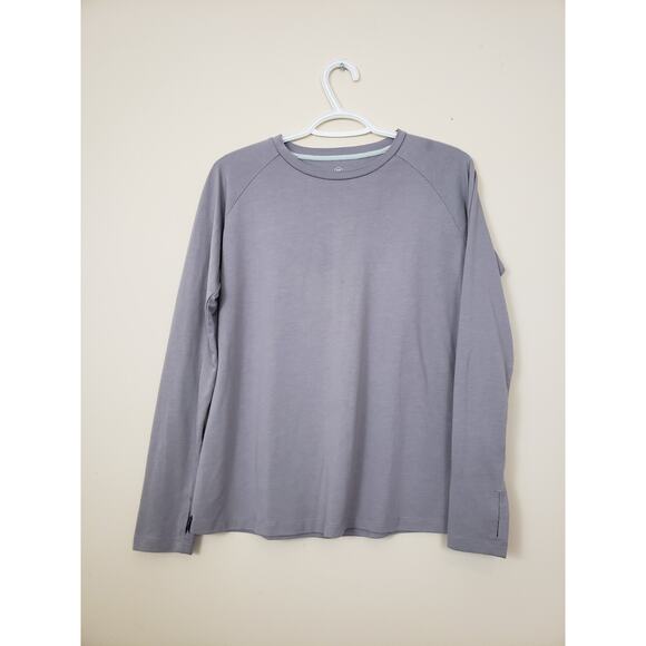 FREE FLY Womens Tee Shirt Size M Performance Bamboo Long Sleeve Thumb Hole Gray - Picture 1 of 6